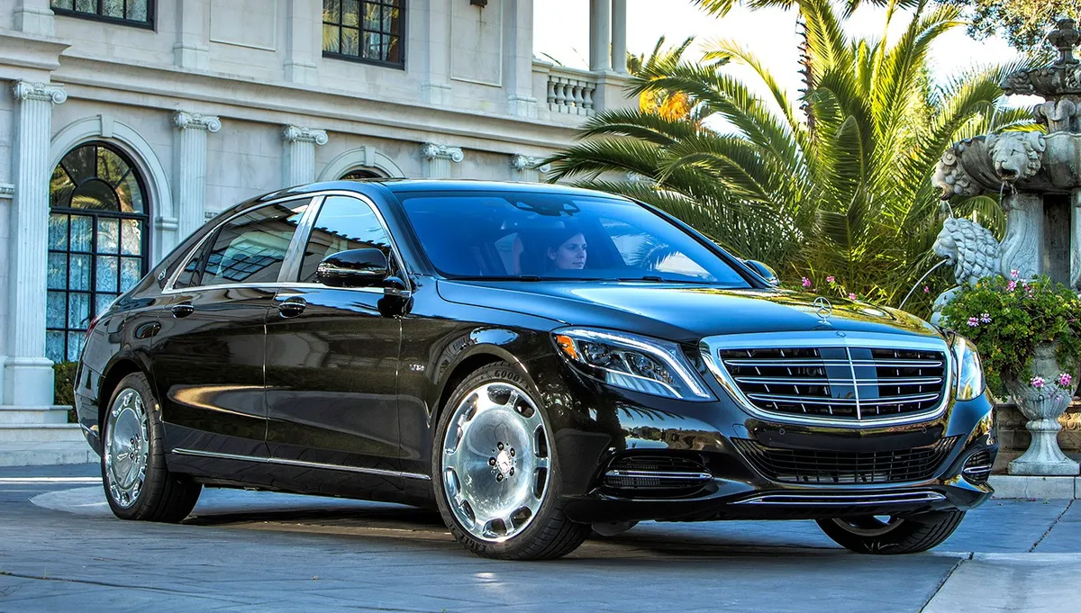 Luxury black sedan